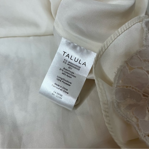Talula Aritzia Women's Size 6 Debutante Off White Lace Mini Cocktail Dress Lined - Picture 12 of 16